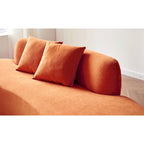 90.2 inch Half Moon Curved Velvet Living Room Sofa