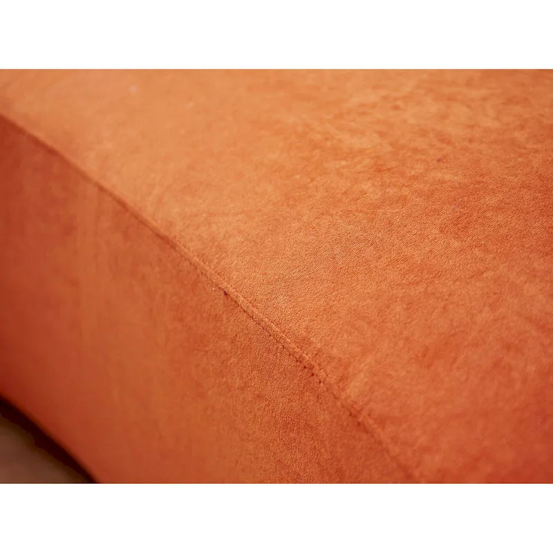 90.2 inch Half Moon Curved Velvet Living Room Sofa