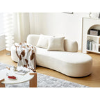 90.2 inch Half Moon Curved Velvet Living Room Sofa