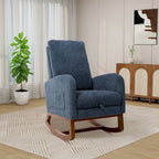 High Back Rocking Chair with Retractable Footrest