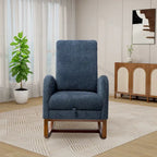 High Back Rocking Chair with Retractable Footrest