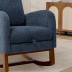 High Back Rocking Chair with Retractable Footrest