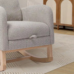 High Back Rocking Chair with Retractable Footrest