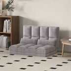 Convertible Floor Sofa Chair with 2 Pillows and Adjustable Backrest