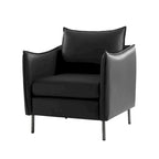 Christopher Modern Anti-scratch Fabric Armchair with Black Metal Legs by HULALA HOME