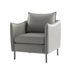 Christopher Modern Anti-scratch Fabric Armchair with Black Metal Legs by HULALA HOME