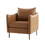 Christopher Modern Anti-scratch Fabric Armchair with Black Metal Legs by HULALA HOME