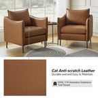 Christopher Modern Anti-scratch Fabric Armchair with Black Metal Legs by HULALA HOME