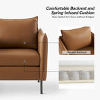 Christopher Modern Anti-scratch Fabric Armchair with Black Metal Legs by HULALA HOME