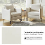 Christopher Modern Anti-scratch Fabric Armchair with Black Metal Legs by HULALA HOME