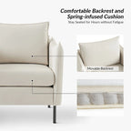 Christopher Modern Anti-scratch Fabric Armchair with Black Metal Legs by HULALA HOME