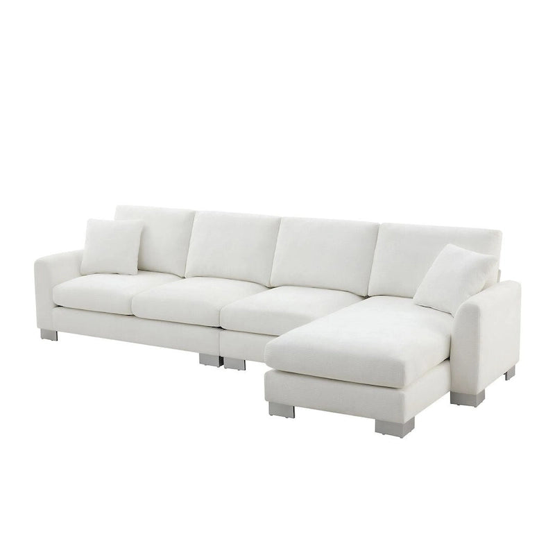 Oversized Sectional Couch with Chaise Lounge, L-shaped Chenille Sectional Sofa for Living Room,Apartment,Office