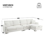 Oversized Sectional Couch with Chaise Lounge, L-shaped Chenille Sectional Sofa for Living Room,Apartment,Office