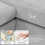 Oversized Sectional Couch with Chaise Lounge, L-shaped Chenille Sectional Sofa for Living Room,Apartment,Office