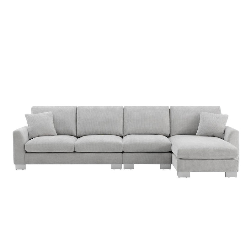 Oversized Sectional Couch with Chaise Lounge, L-shaped Chenille Sectional Sofa for Living Room,Apartment,Office