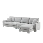 Oversized Sectional Couch with Chaise Lounge, L-shaped Chenille Sectional Sofa for Living Room,Apartment,Office
