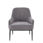 Slope Arm Mid Century Velvet Indoor Accent Chair