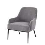 Slope Arm Mid Century Velvet Indoor Accent Chair