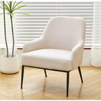 Slope Arm Mid Century Velvet Indoor Accent Chair