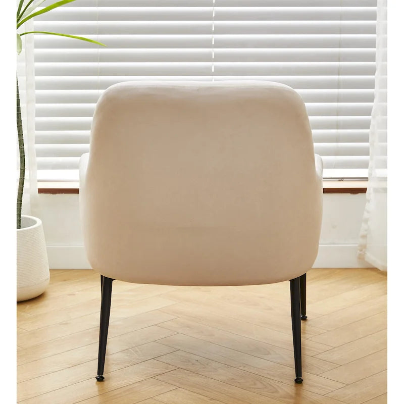 Slope Arm Mid Century Velvet Indoor Accent Chair