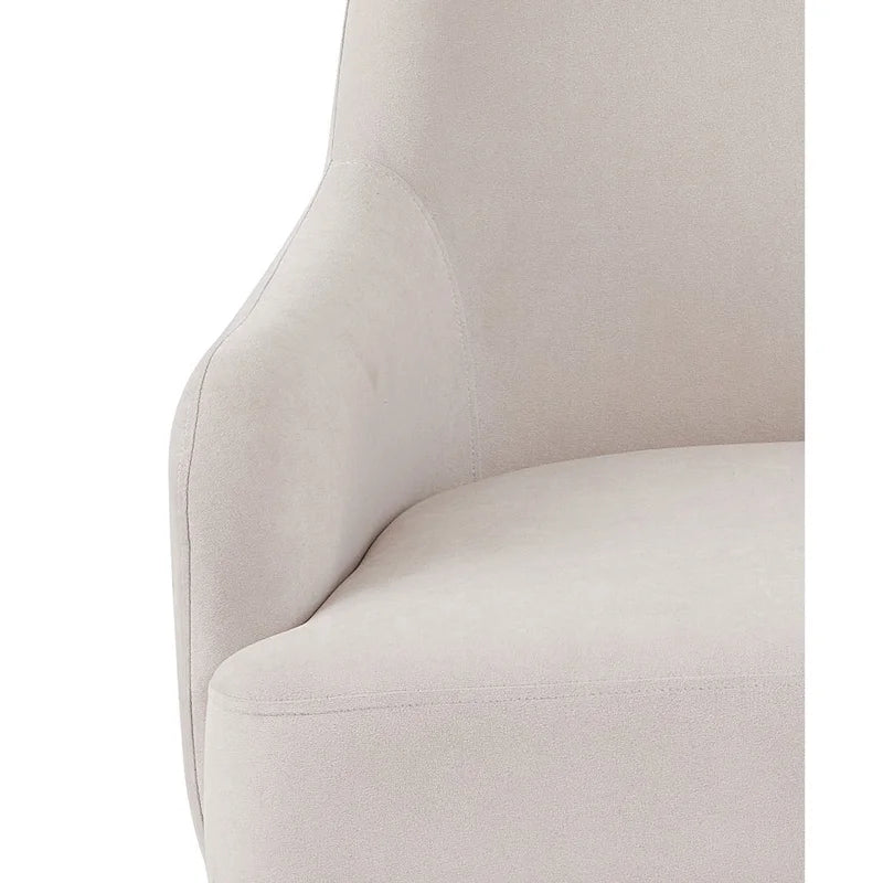 Slope Arm Mid Century Velvet Indoor Accent Chair