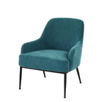 Slope Arm Mid Century Velvet Indoor Accent Chair