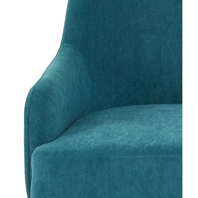 Slope Arm Mid Century Velvet Indoor Accent Chair