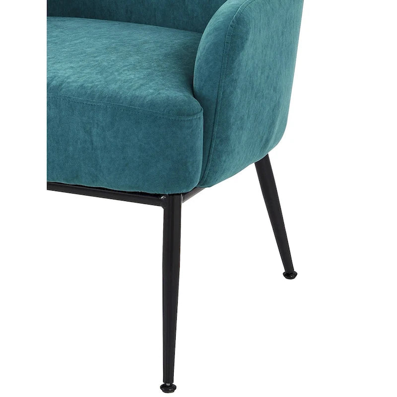 Slope Arm Mid Century Velvet Indoor Accent Chair