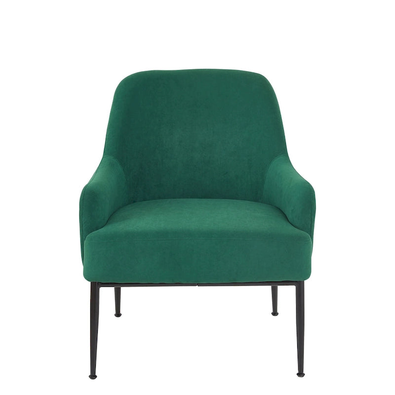 Slope Arm Mid Century Velvet Indoor Accent Chair