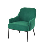 Slope Arm Mid Century Velvet Indoor Accent Chair