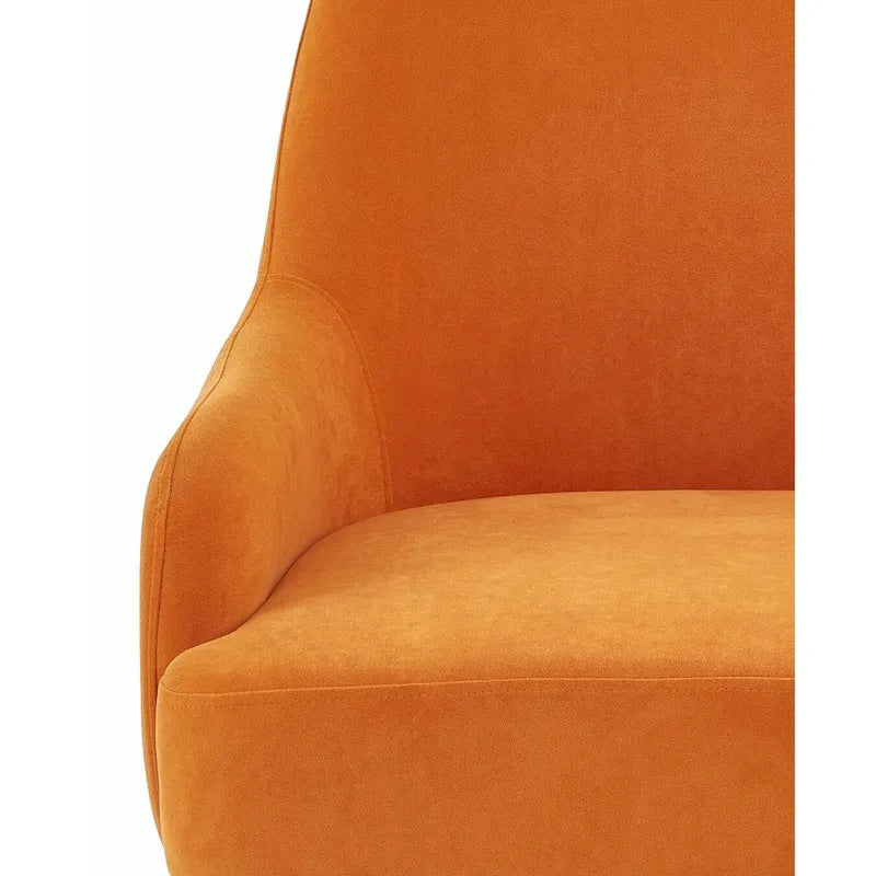 Slope Arm Mid Century Velvet Indoor Accent Chair