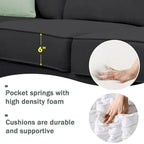 Flexible Combination Module Reversible Sectional Sofa with Ottoman