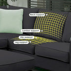 Flexible Combination Module Reversible Sectional Sofa with Ottoman