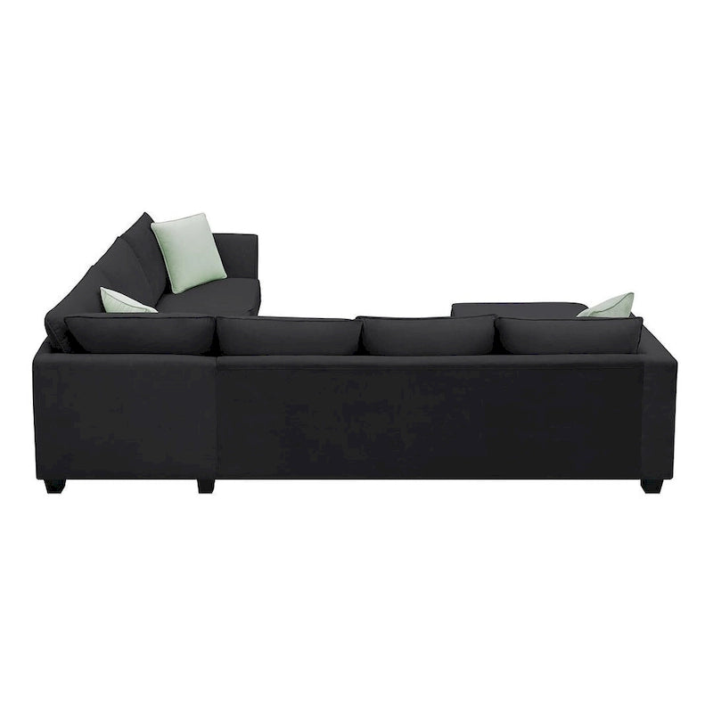 Flexible Combination Module Reversible Sectional Sofa with Ottoman