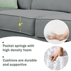 Flexible Combination Module Reversible Sectional Sofa with Ottoman