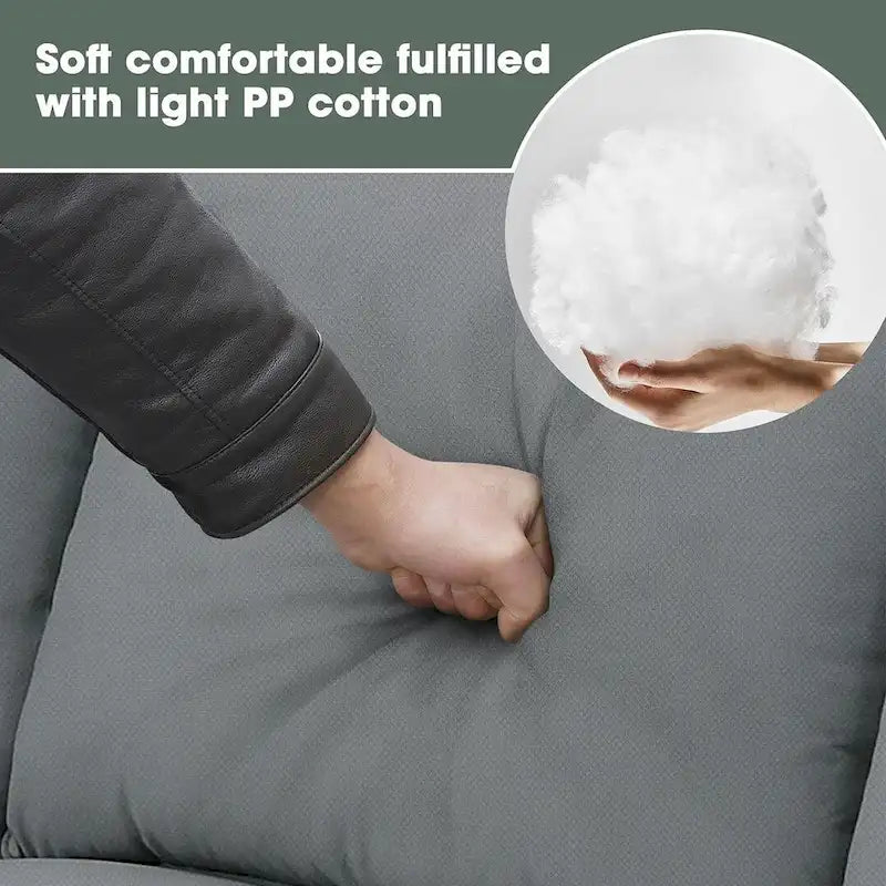Flexible Combination Module Reversible Sectional Sofa with Ottoman