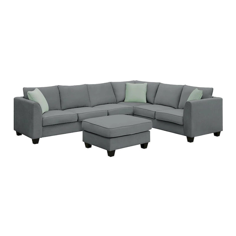 Flexible Combination Module Reversible Sectional Sofa with Ottoman
