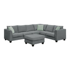 Flexible Combination Module Reversible Sectional Sofa with Ottoman