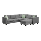 Flexible Combination Module Reversible Sectional Sofa with Ottoman