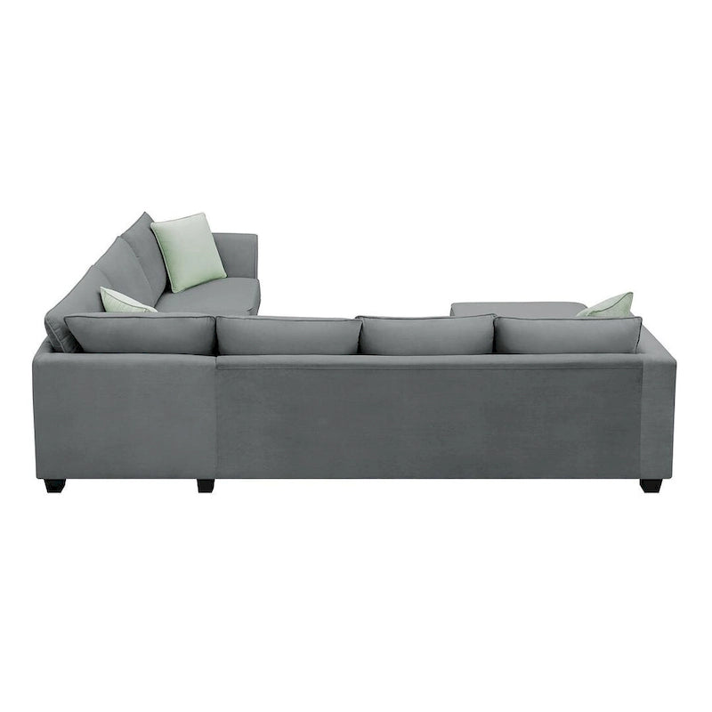 Flexible Combination Module Reversible Sectional Sofa with Ottoman