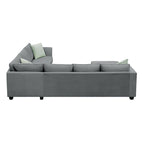 Flexible Combination Module Reversible Sectional Sofa with Ottoman