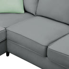 Flexible Combination Module Reversible Sectional Sofa with Ottoman