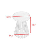 15.75 in. Round Wood Coffee Table, Simple End Table, Solid Wood Side Table for Living Room