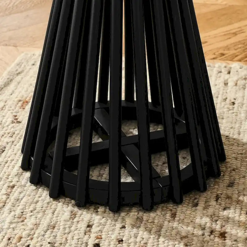 15.75 in. Round Wood Coffee Table, Simple End Table, Solid Wood Side Table for Living Room