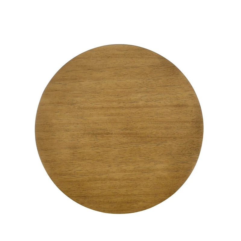15.75 in. Round Wood Coffee Table, Simple End Table, Solid Wood Side Table for Living Room