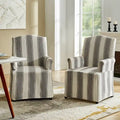 Alethea Upholstered Slipcover Arm Dining Chair with Soild Wood Legs Set of 2 by HULALA HOME