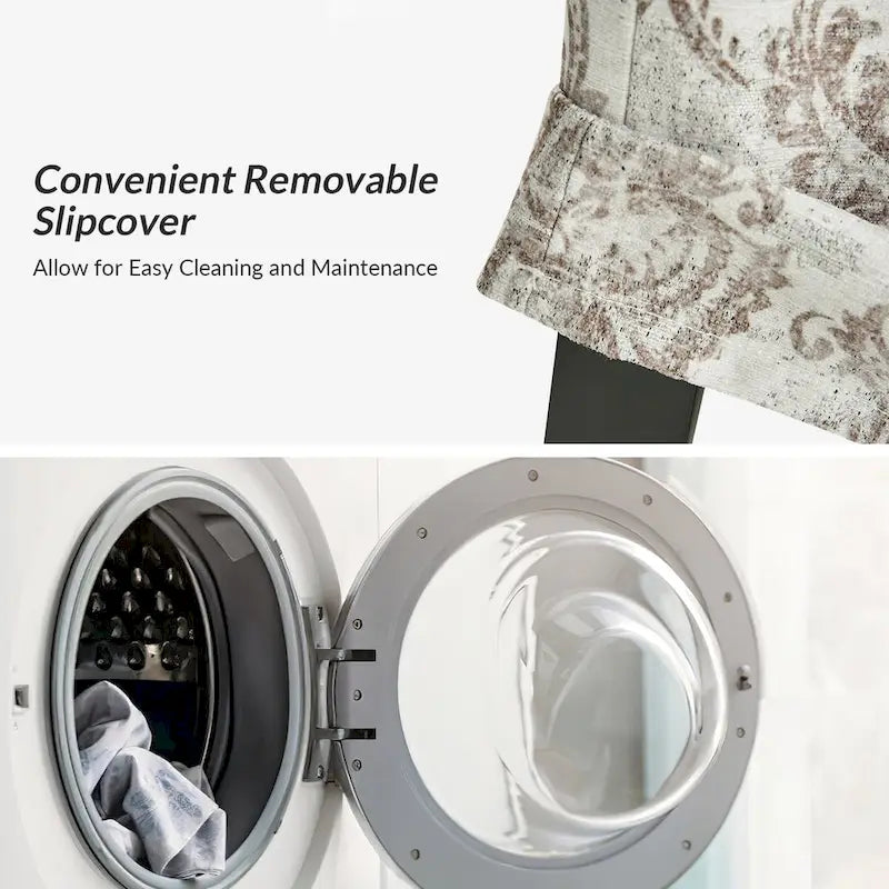 Alethea Upholstered Slipcover Arm Dining Chair with Soild Wood Legs Set of 2 by HULALA HOME