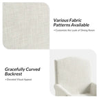 Alethea Upholstered Slipcover Arm Dining Chair with Soild Wood Legs Set of 2 by HULALA HOME