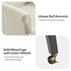 Alethea Upholstered Slipcover Arm Dining Chair with Soild Wood Legs Set of 2 by HULALA HOME