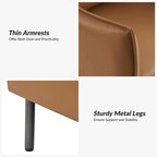 Christopher Modern Anti-scratch Fabric Armchair with Black Metal Legs Set of 2 by HULALA HOME